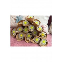 Kişiye özel Düğün-Söz-Nişan Tüm özel günler için Buket papatya mum (15 adet)