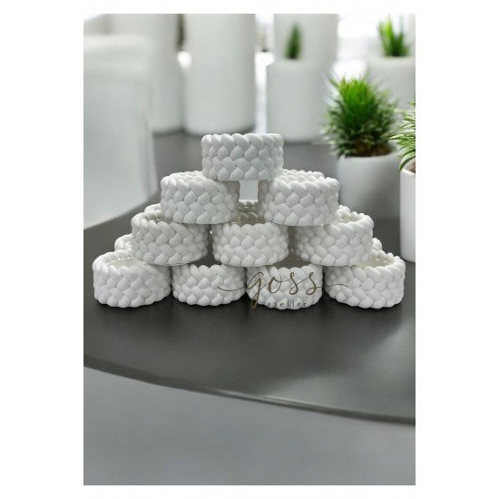 El Yapımı Örgü Model Beton Mumluk – 20 Adet Mini Kase Hediyelik (NİŞAN, KINA, DÜĞÜN)