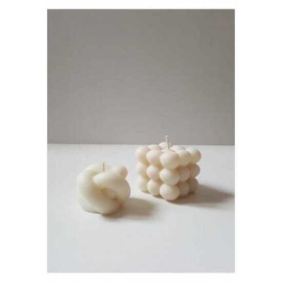 Kokulu Dekoratif Beyaz Candle Bubble Ve Hera ( Düğüm ) Buuble Loop Seti