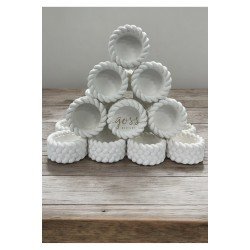 El Yapımı Örgü Model Beton Mumluk – 20 Adet Mini Kase Hediyelik (NİŞAN, KINA, DÜĞÜN)