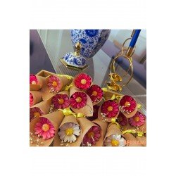 Papatya mum Düğün nişan kına sünnet hediyelik doğum günü nikah şekeri papatya - 20 Adet