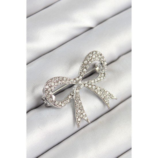 Özel Üzeri Zirkon Taşlı Fiyonk Figürlü Renk Kadın Broş Fırsat!!!