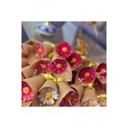 Papatya mum Düğün nişan kına sünnet hediyelik doğum günü nikah şekeri papatya - 20 Adet