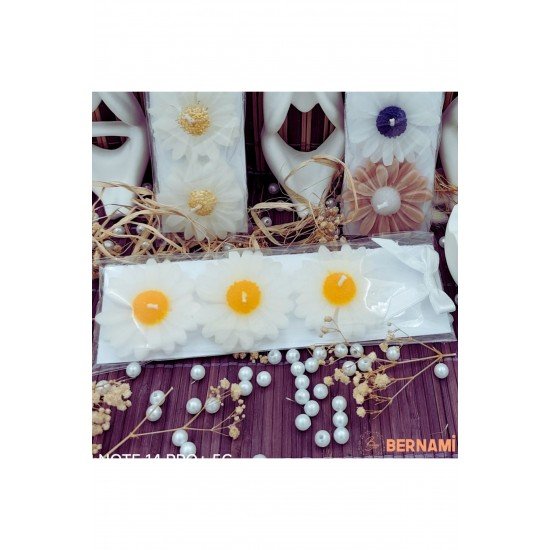 Özel Anlar Üçlü Papatya Seti | Düğün, Nişan, Söz, Kına, Sünnet, Doğum Günü ve Özel Günler – 10 Adet