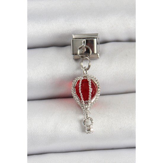 Özel Çelik Renk Kırmızı Uçan Balon Model Nomination Charm Fırsat!!!