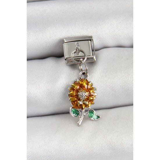 Özel Çelik Sallantılı Ayçiçeği Model Renk Nomination Charm Fırsat!!!