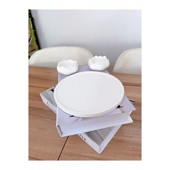 Dekoratif Yuvarlak Altlık & Lotus Mumluk Organizer Dekorasyon Obje / Ev & Ofis