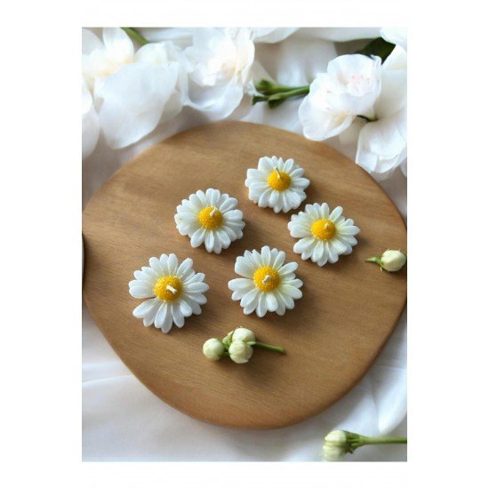 15 Adet Kraft Kutulu Papatya Mum Hediyelik, Nişan, Düğün, Sünnet, Söz, Kına, Doğum Günü