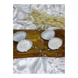 Hediyelik İstiridye Kutulu İncili Mum (25 Adet)