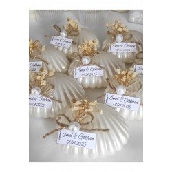 10 Adet Istiridye Mum Hediyelik Söz Nişan Hediyelik