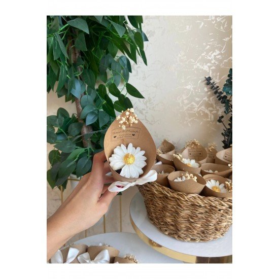 Pinterest Kişiye Özel Düğün|nişan|söz Hediyelik Papatya Kokulu Buket Mum 10 Adet