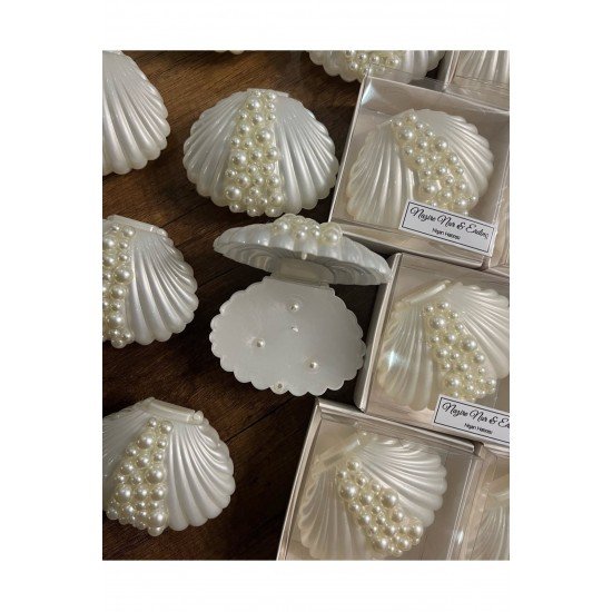 Bernami 10 Adet Incili Deniz Kabuğunda Mum Hediye #söz#nişan#babyshower#dogumgünü