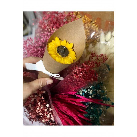 Kişiye Özel Düğün|nişan|söz Hediyelik Ayçiçeği Buket 10 Adet