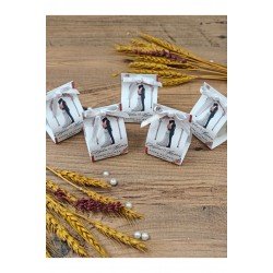 Süslemeli Kart Bubble Mum, Nikah Şekeri, Doğum, Sünnet, Düğün Nişan Söz, Kına, Doğum Günü - 5 Adet