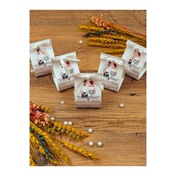 Süslemeli Kart Bubble Mum, Nikah Şekeri, Doğum, Sünnet, Düğün Nişan Söz, Kına, Doğum Günü - 5 Adet