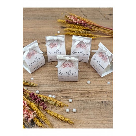 Süslemeli Kart Bubble Mum, Nikah Şekeri, Doğum, Sünnet, Düğün Nişan Söz, Kına, Doğum Günü - 10 Adet