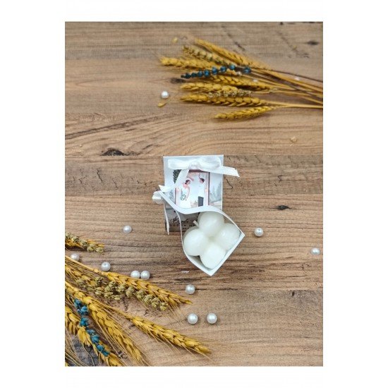 Süslemeli Kart Bubble Mum, Nikah Şekeri, Doğum, Sünnet, Düğün Nişan Söz, Kına, Doğum Günü - 25 Adet