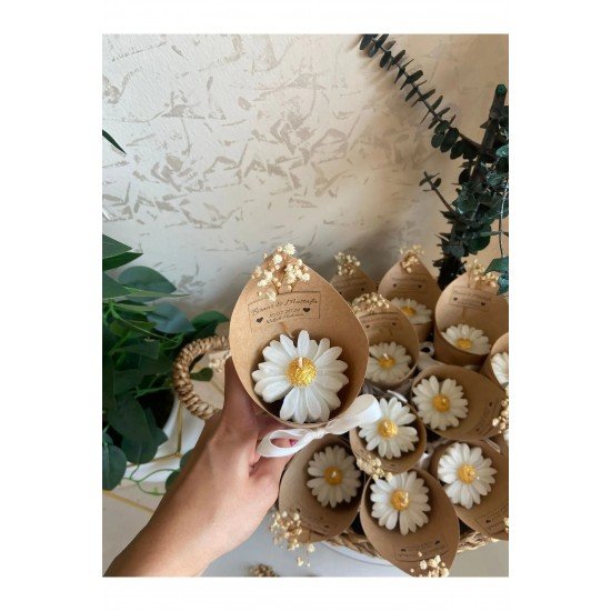 Pinterest Kişiye Özel Düğün|nişan|söz Hediyelik Papatya Kokulu Buket Mum 10 Adet