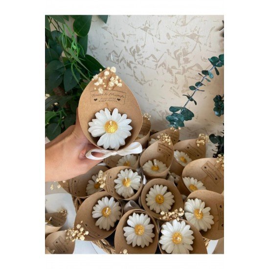 Pinterest Kişiye Özel Düğün|nişan|söz Hediyelik Papatya Kokulu Buket Mum 10 Adet