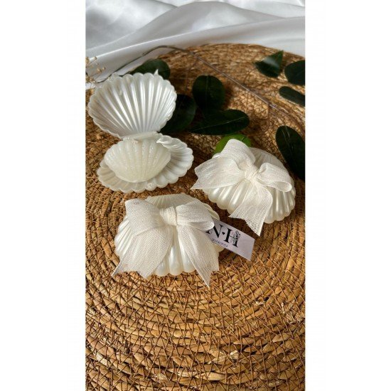 Pinterest Istiridye Kutulu Midye Mum Kurdeleli Nişan Hediyelik 10 Adet, Midye Mum,Düğün Nişan Söz