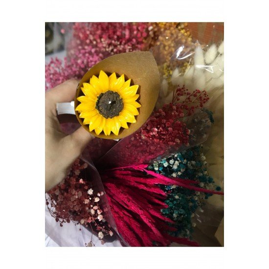 Kişiye Özel Düğün|nişan|söz Hediyelik Ayçiçeği Buket 10 Adet