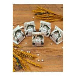 Süslemeli Kart Bubble Mum, Nikah Şekeri, Doğum, Sünnet, Düğün Nişan Söz, Kına, Doğum Günü - 5 Adet