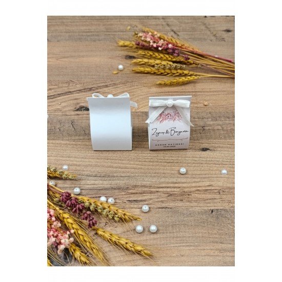 Süslemeli Kart Bubble Mum, Nikah Şekeri, Doğum, Sünnet, Düğün Nişan Söz, Kına, Doğum Günü - 10 Adet