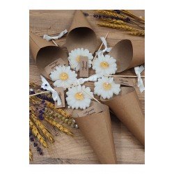 Papatya Buket Mum Yapım Seti - Kendin Yap Nikah Şekeri, Doğum, Sünnet, Düğün, Nişan - 10 Adet