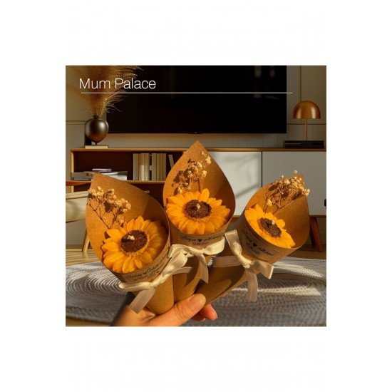 Kişiye Özel Düğün|nişan|söz Hediyelik Ayçiçeği Buket 10 Adet