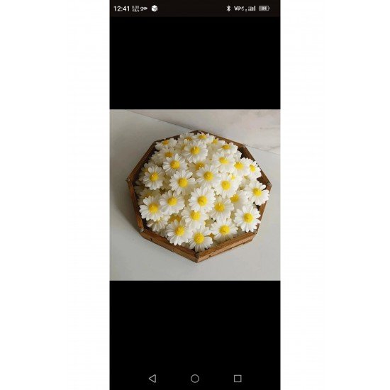 Mum, nikah süsü, Doğum Sünnet Düğün Nişan Söz Kına Baby shower vs hediyelik 10'lu Papatya mum