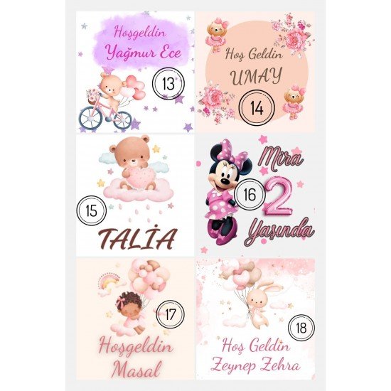 Bebek Hediyesi Doğum Günü Bebek Mevlüt Bubble Mum - 15 Adet