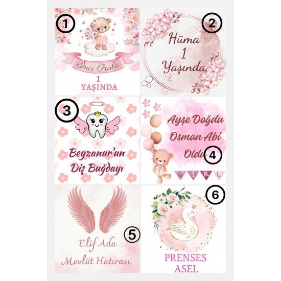 Bebek Hediyesi Doğum Günü Bebek Mevlüt Bubble Mum - 15 Adet