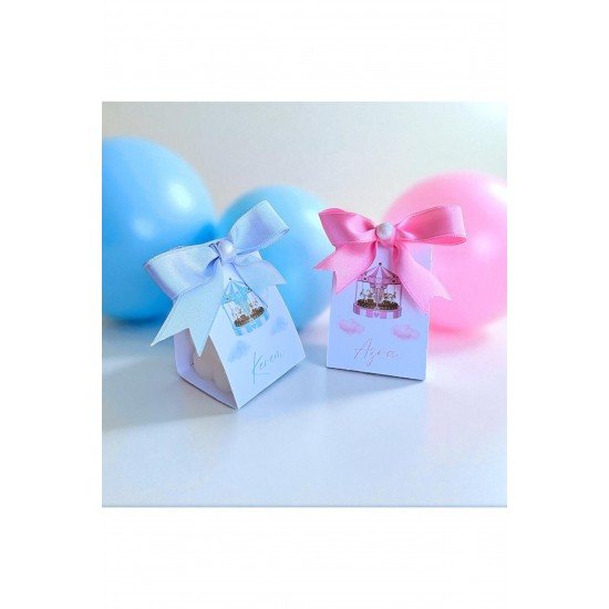 30 Adet Kağıt Detaylı Bubble Mum, Kişiye Özel Hediyelik, Düğün, Nişan, Söz, Kına, Sünnet,