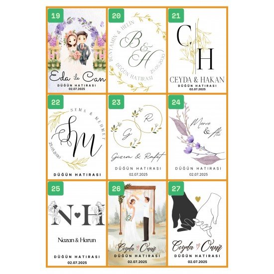 Kart Bubble Mum Kişiye Özel Düğün•nişan•kına•sünnet•doğum•mevlüt - 20 Adet