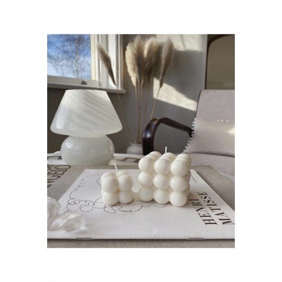 Bernami Beyaz Renk Mini Bubble Ve Bubble Mum
