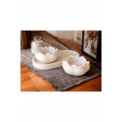 Dekoratif Salon Aksesuar - Oval Stand- Lotus Çiçek Mumluk