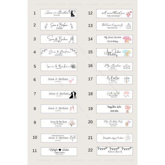 10 Adet Hediyelik Süslemeli Şakayık Mum - Düğün, Nişan, Kına, Mevlüt