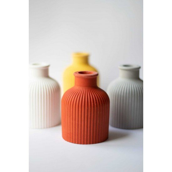 Kiremit Rengi Iskandinav Dekoratif Beton Biblo 10 Cm