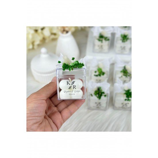 Kişiye Özel Bubble Mum – Mika Kutulu 20’li El Yapımı Baloncuk Mum Hediyelik