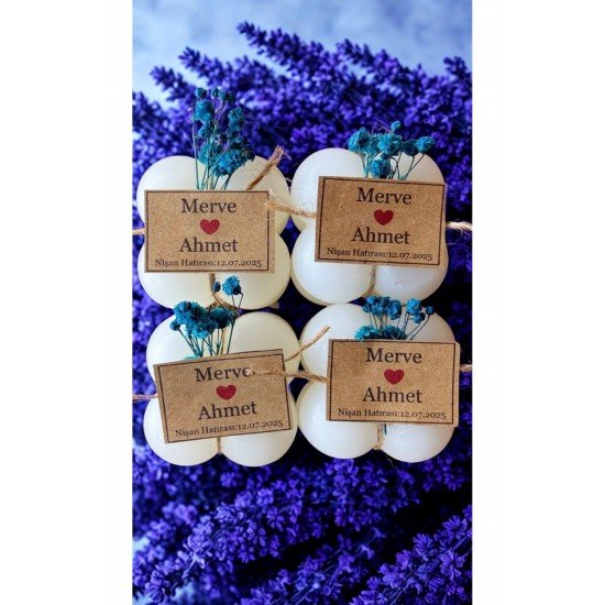 Düğün Nikah Nişan Kına Hediyelik Bubble Mum 10 Adet