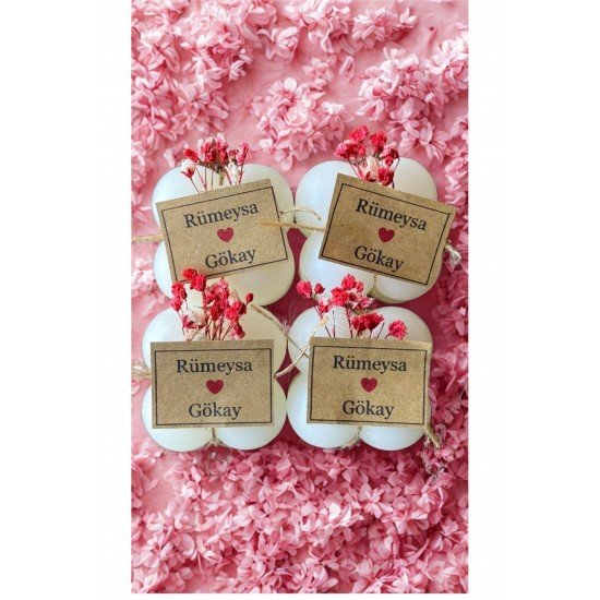 Düğün Nikah Nişan Kına Hediyelik Bubble Mum 10 Adet