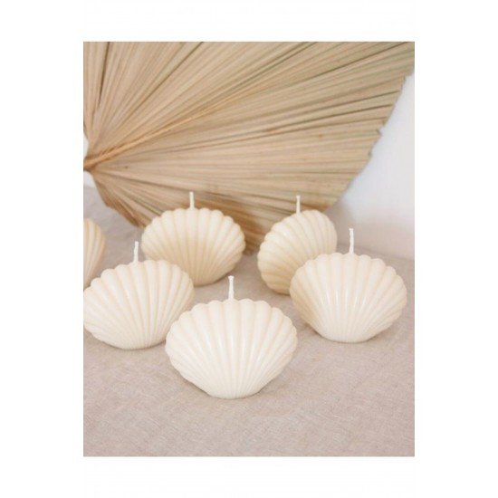 Istridye Mum Beyaz Pudra Kokulu 5li