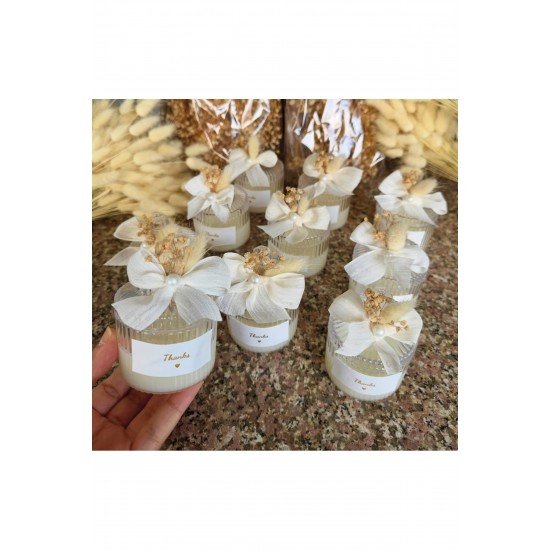 BernamiOfficial 15 Adet Süslemeli Mika Kutulu Mum