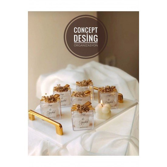 Concept Desing Tasarım Nişan Kına Nikah Düğün Sünnet Hediyelik Dağıtmalık Bubble Mum 10 Adet