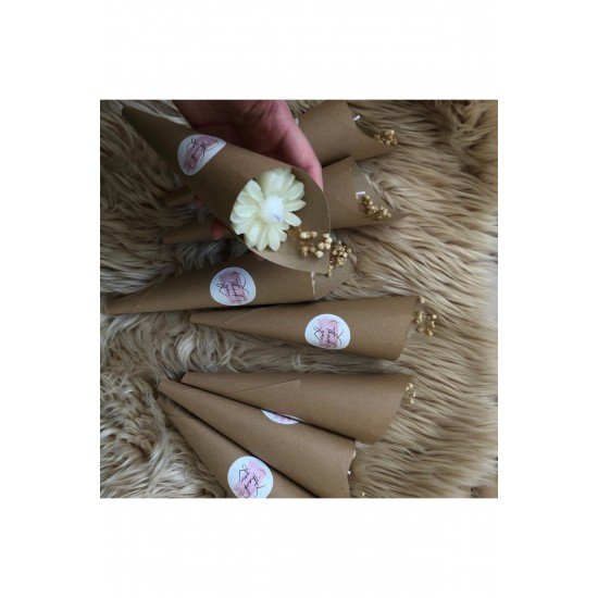 Bernami Papatya Hediyelik Koni Model Papatya Mum - 5 Adet