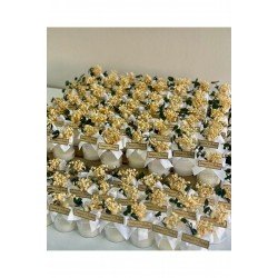 Bernami Söz, Kına , Doğum, Doğum Günü, Mika Şekerlik Kutu Süslemeli Mum - 15 Adet