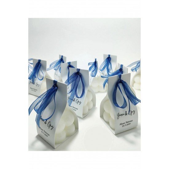 Bernami Söz, Kına , Doğum, Doğum Günü, Kutu Süslemeli Bubble Mum - 15 Adet