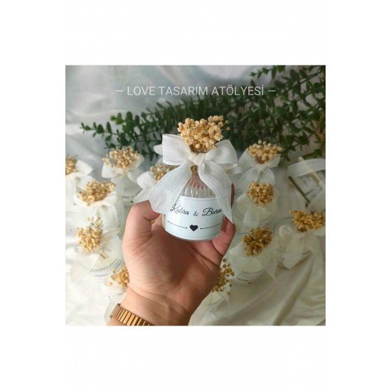 10 Adet Kutulu Mika Şekerlik Mum Söz, Nişan, Nikah, Mevlüt, Doğum Günü, Düğün Hediyelik