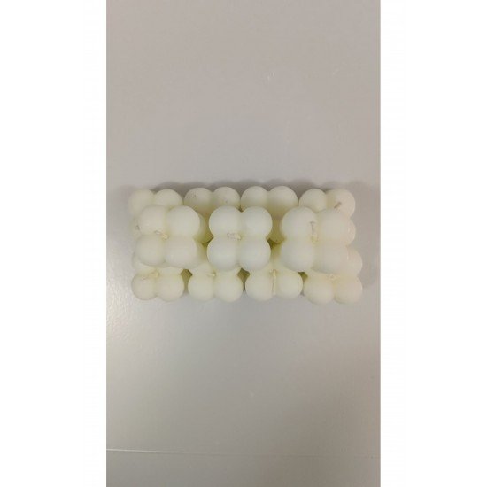 Beyaz Mini Bubble Mum, Düğün, Nişan, Söz, Hediyelik için şık ve dekoratif seçenek