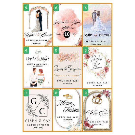 Kart Bubble Mum Kişiye Özel Düğün•nişan•kına•sünnet•doğum•mevlüt - 20 Adet